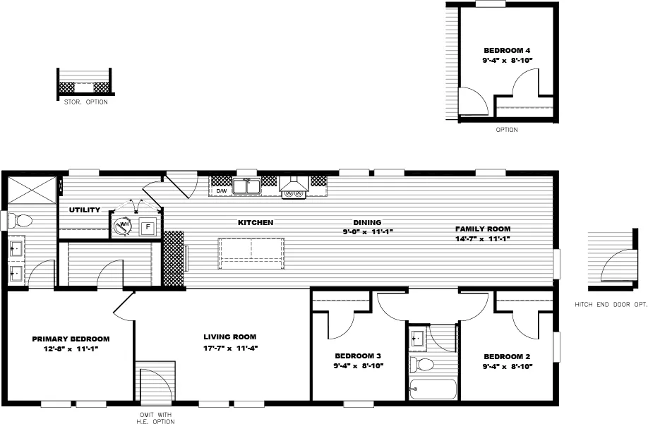 The MY GIRL Floor Plan. This Manufactured Mobile Home features 3 bedrooms and 2 baths.