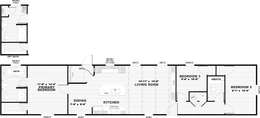 The ANNIVERSARY 16763S Floor Plan. This Manufactured Mobile Home features 3 bedrooms and 2 baths.
