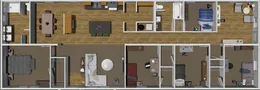 The SUPERFLY Floor Plan. This Manufactured Mobile Home features 5 bedrooms and 2 baths.