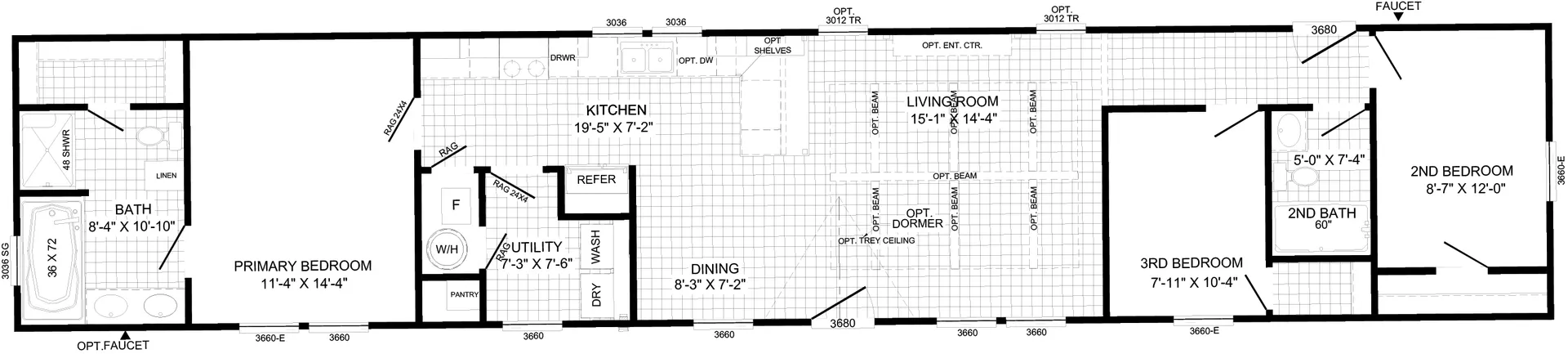 The Marion W/drywall (Inc/ Concrete Foundation) Flooplan