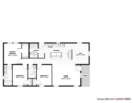 The JOHNNY B GOODE 5228-32-2 Floor Plan. This Manufactured Mobile Home features 3 bedrooms and 2 baths.