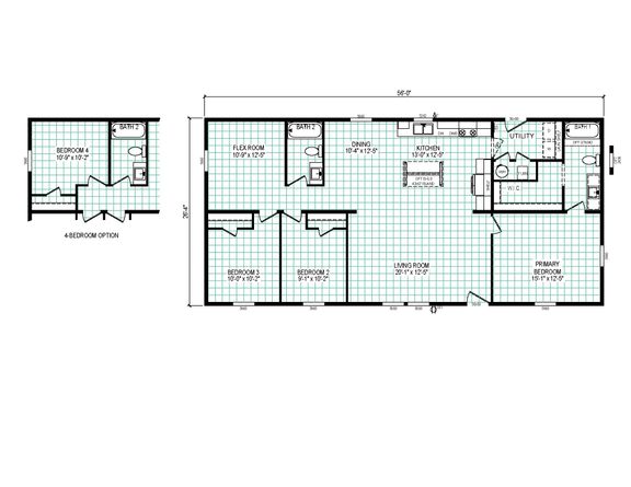 5628-CC52 COMPASS 56 Floor Plan