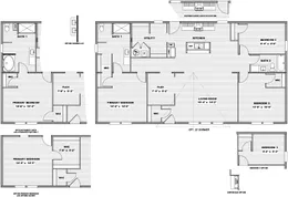 The DISCOVER Floor Plan. This Manufactured Mobile Home features 3 bedrooms and 2 baths.