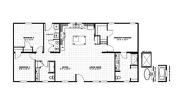 The FARM HOUSE 56 Floor Plan. This Manufactured Mobile Home features 3 bedrooms and 2 baths.