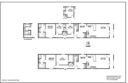 The BLAZER 76 F Floor Plan. This Manufactured Mobile Home features 3 bedrooms and 2 baths.