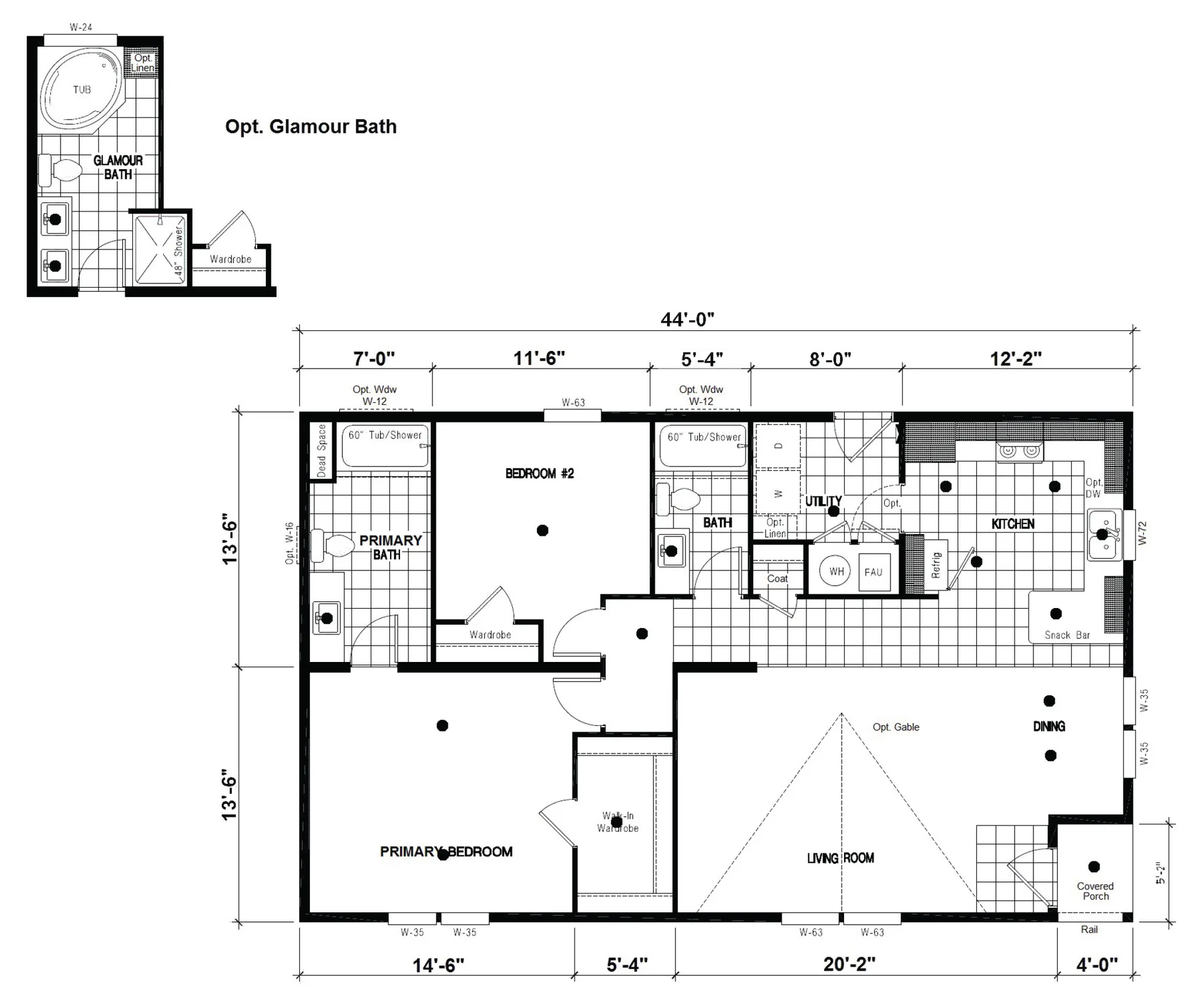 DRM441F 44'              Dream Flooplan