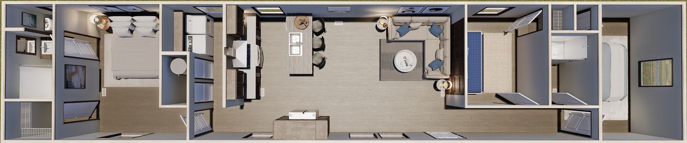 The MAGELLAN Floor Plan. This Manufactured Mobile Home features 3 bedrooms and 2 baths.