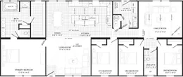 The THE TYRA Floor Plan. This Manufactured Mobile Home features 4 bedrooms and 2 baths.