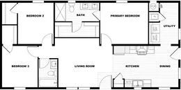 The TEM2448-3A HERE COME T SUN CMH Floor Plan. This Manufactured Mobile Home features 3 bedrooms and 2 baths.