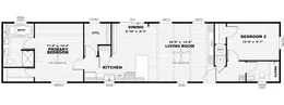 The ANNIVERSARY 16682A Floor Plan. This Manufactured Mobile Home features 2 bedrooms and 2 baths.