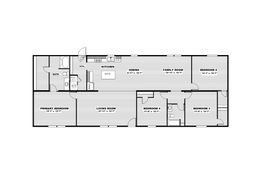 The WONDER Floor Plan. This Manufactured Mobile Home features 4 bedrooms and 2 baths.