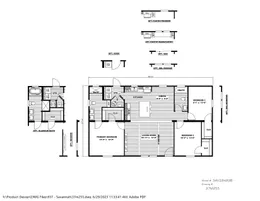 The BENJAMIN Floor Plan. This Home features 3 bedrooms and 2 baths.