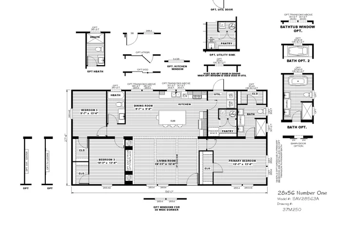 The NUMBER ONE Floor Plan. This Manufactured Mobile Home features 3 bedrooms and 2 baths.