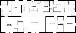 The LOVELY DAY Floor Plan. This Manufactured Mobile Home features 4 bedrooms and 2 baths.