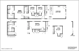 The BLAZER 66 F Floor Plan. This Manufactured Mobile Home features 3 bedrooms and 2 baths.
