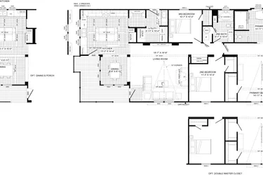 The THE LULAMAE Floor Plan. This Manufactured Mobile Home features 3 bedrooms and 2 baths.