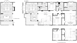 The THE LULAMAE Floor Plan. This Manufactured Mobile Home features 3 bedrooms and 2 baths.