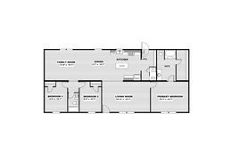 The JUBILATION Floor Plan. This Manufactured Mobile Home features 3 bedrooms and 2 baths.