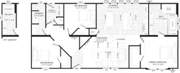 The THE AVALYN Floor Plan. This Manufactured Mobile Home features 3 bedrooms and 2 baths.