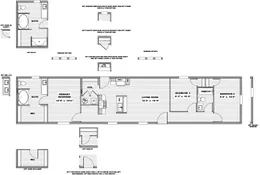 The DYNAMIC Floor Plan. This Manufactured Mobile Home features 3 bedrooms and 2 baths.