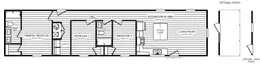 The 5402 "CANYON" 6616 Floor Plan. This Manufactured Mobile Home features 3 bedrooms and 2 baths.