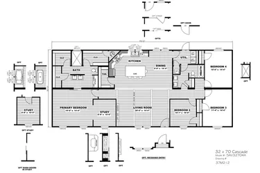 The CASCADE. This Home features 4 bedrooms and 2 baths.