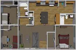 The 2005 "SWEET DREAMS" 4028 Floor Plan. This Manufactured Mobile Home features 3 bedrooms and 2 baths.
