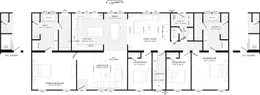 The THE RODDY Floor Plan. This Manufactured Mobile Home features 4 bedrooms and 3 baths.