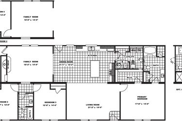 The TAHOE 3272A Floor Plan. This Manufactured Mobile Home features 3 bedrooms and 2 baths.