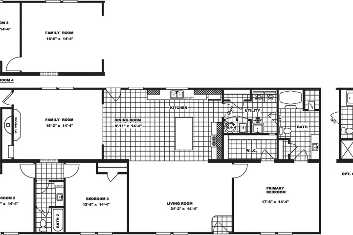 The TAHOE 3272A Floor Plan. This Manufactured Mobile Home features 3 bedrooms and 2 baths.