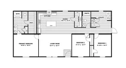 The LEGEND 28X56 Floor Plan. This Manufactured Mobile Home features 3 bedrooms and 2 baths.
