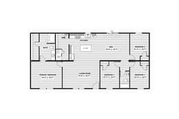 The MARVEL Floor Plan. This Manufactured Mobile Home features 4 bedrooms and 2 baths.