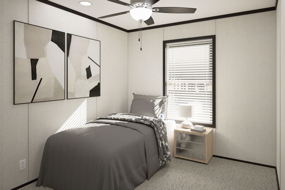 The PLATINUM ANNIVERSARY Exterior. This Manufactured Mobile Home features 3 bedrooms and 2 baths.