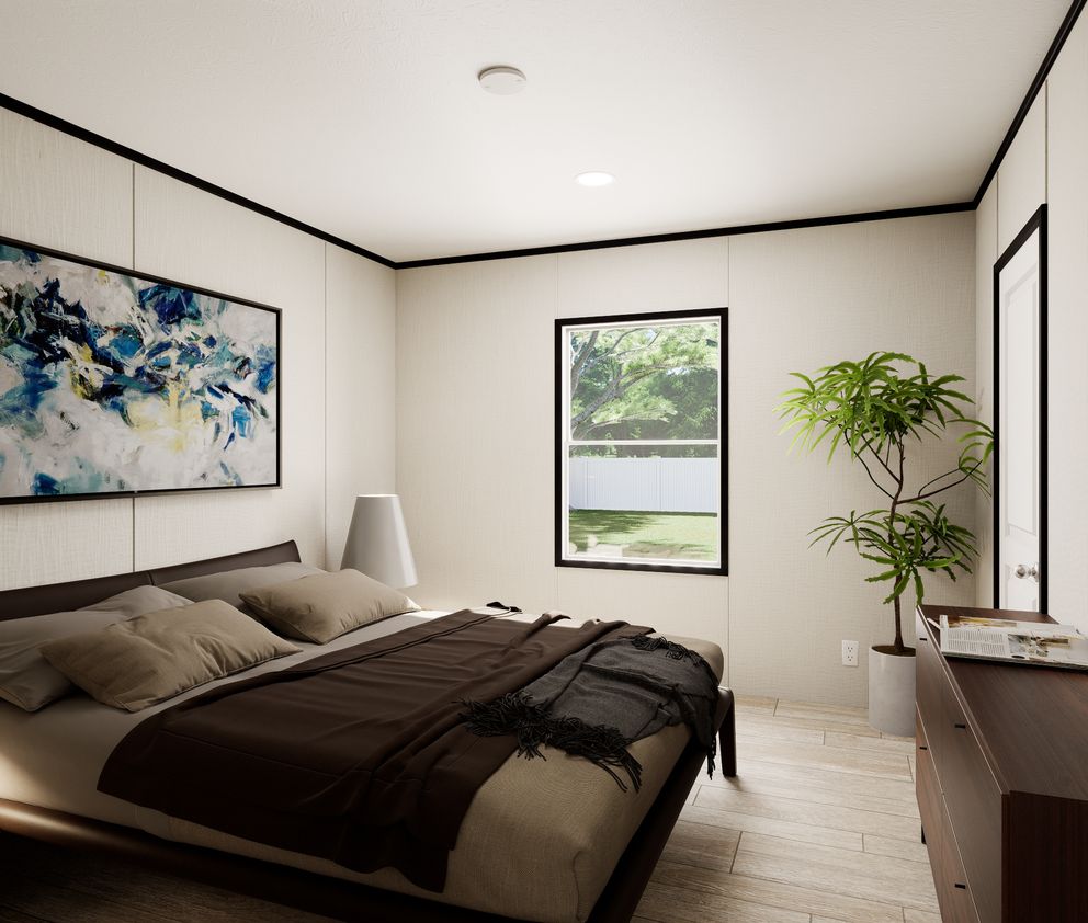 The ULTRA FLEX Bedroom. This Manufactured Mobile Home features 3 bedrooms and 2 baths.