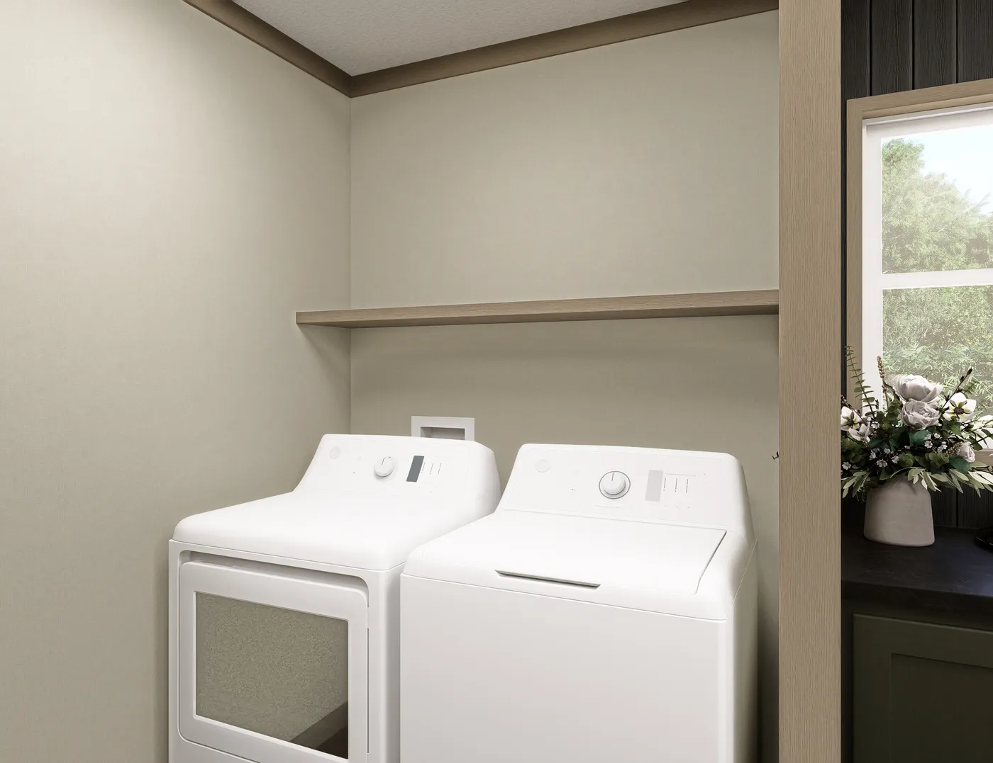 The SYDNEY Utility Room. This Manufactured Mobile Home features 3 bedrooms and 2 baths.