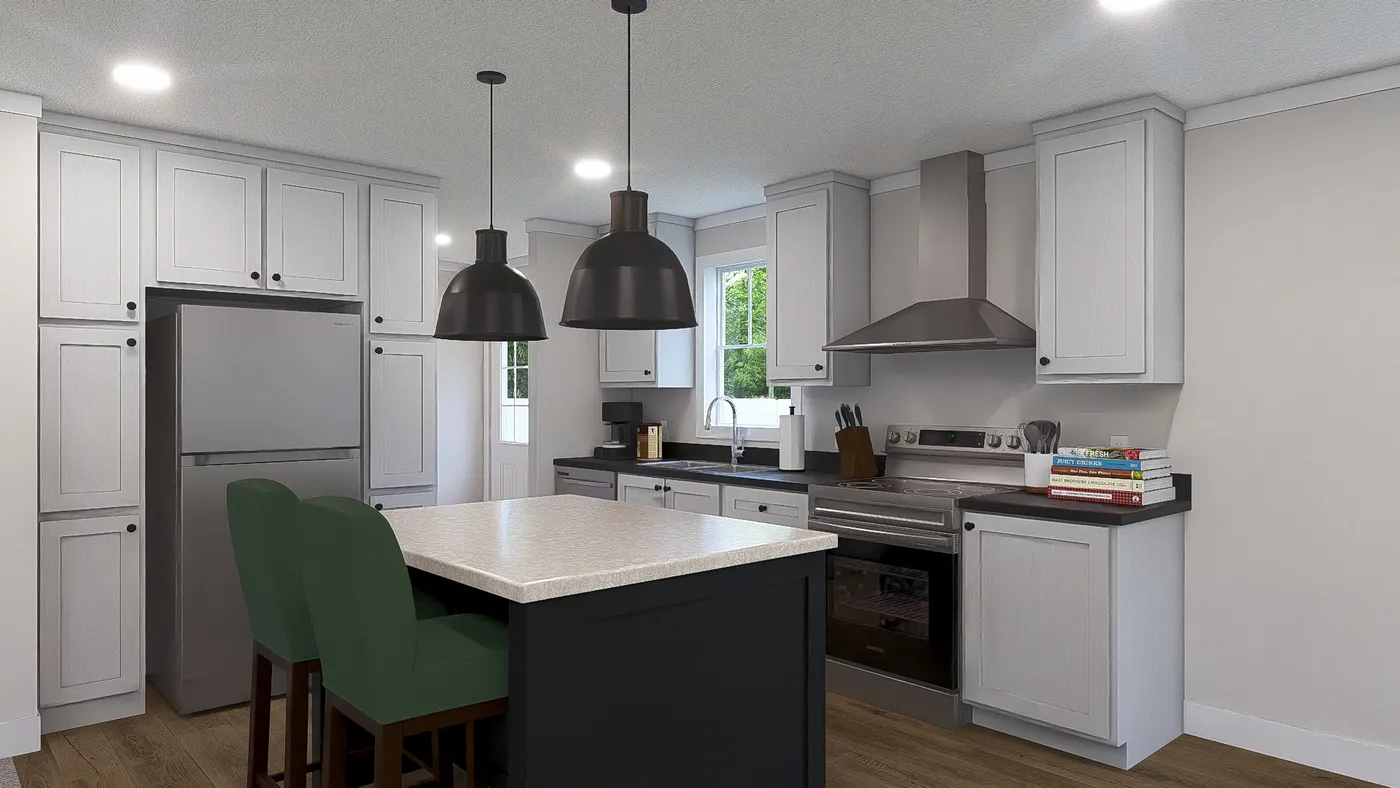 The WHOLE LOTTA LOVE Kitchen. This Manufactured Mobile Home features 3 bedrooms and 2 baths.