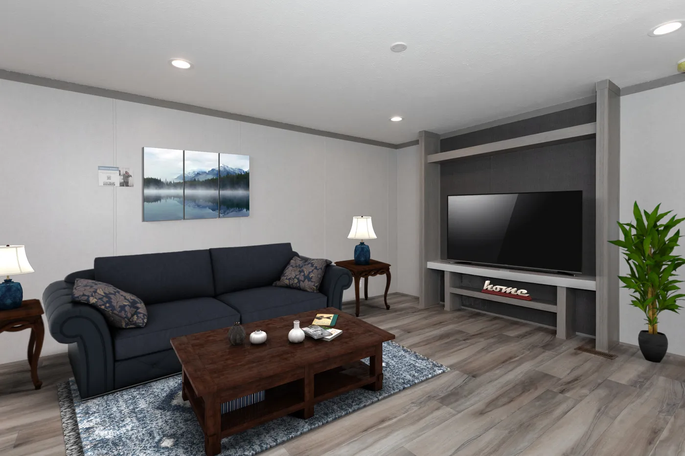 The THE PANTRY HOUSE Living Room. This Manufactured Mobile Home features 3 bedrooms and 2 baths.