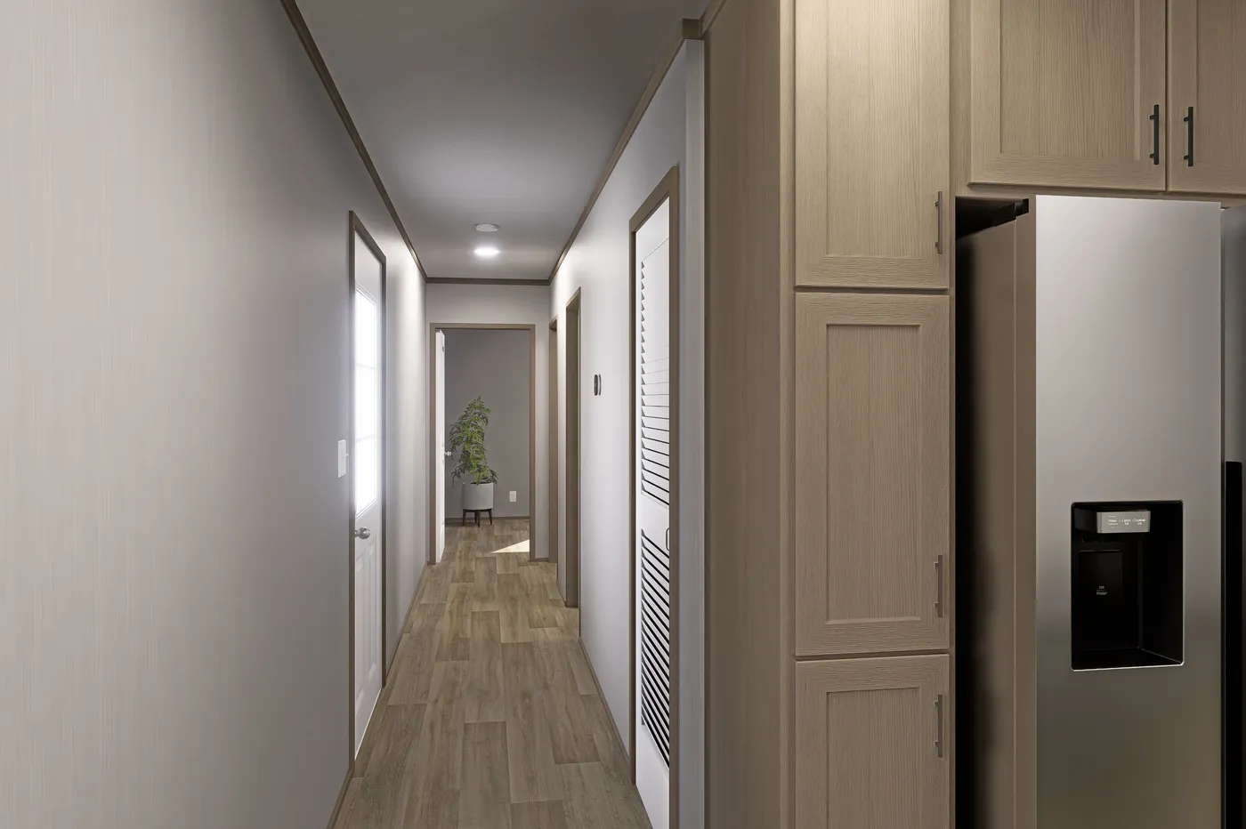 The VOYAGE Foyer. This Manufactured Mobile Home features 3 bedrooms and 2 baths.