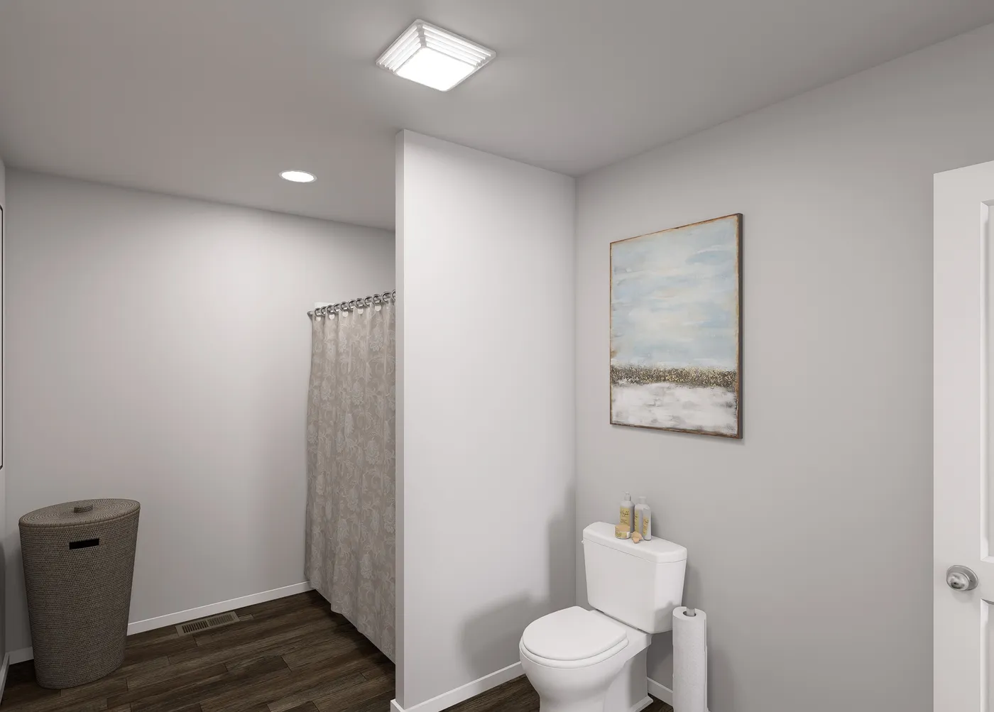The SLE 481F Primary Bathroom. This Manufactured Mobile Home features 3 bedrooms and 2 baths.