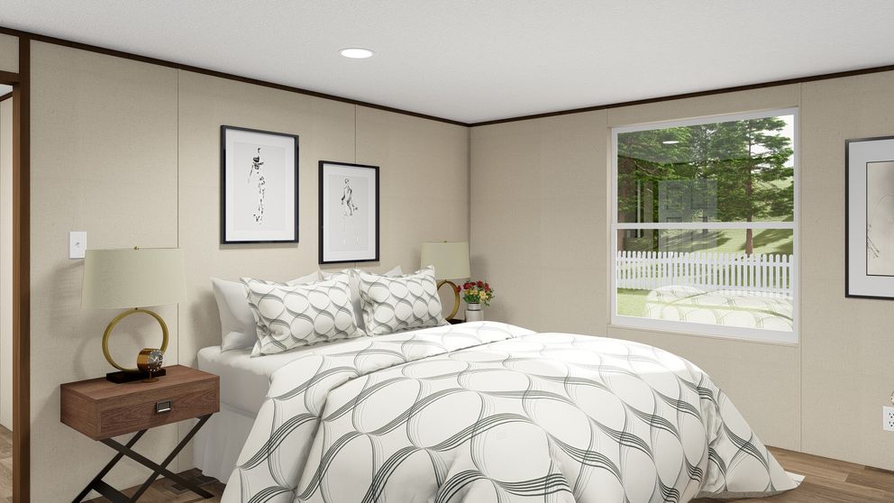 The GLORY Guest Bedroom. This Manufactured Mobile Home features 3 bedrooms and 2 baths.