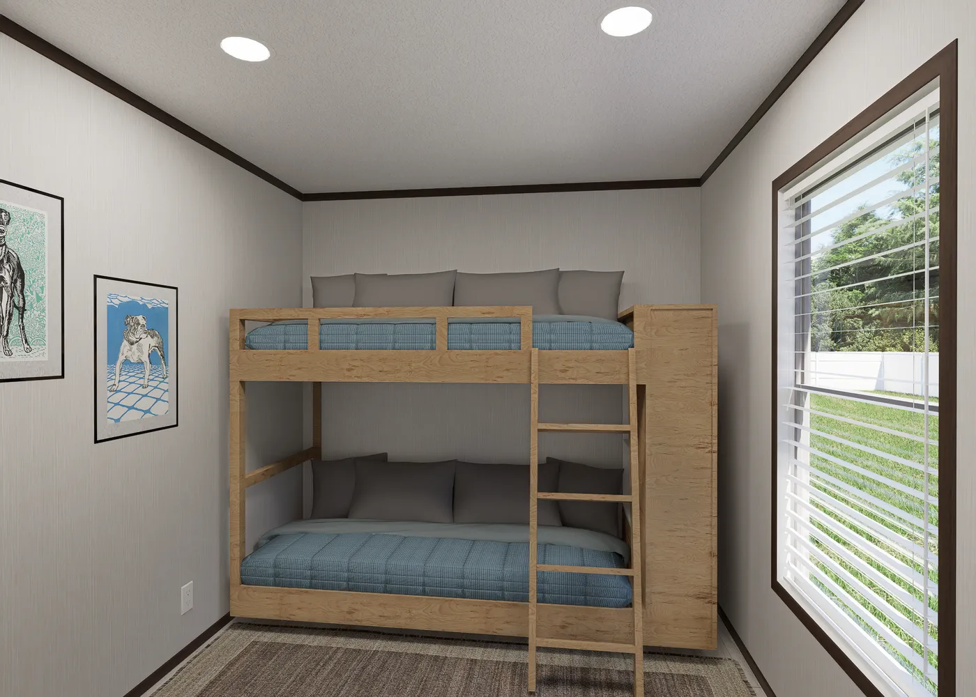 The SAPPHIRE Bedroom. This Manufactured Mobile Home features 4 bedrooms and 2 baths.