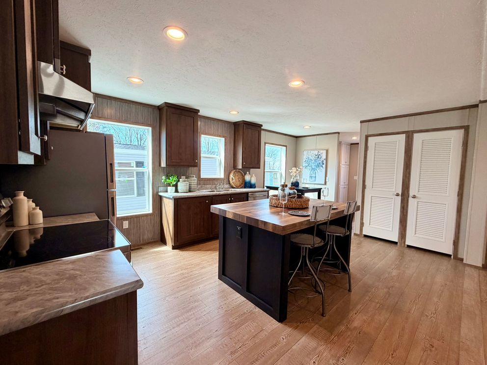 The APATITE Kitchen. This Manufactured Mobile Home features 3 bedrooms and 2 baths.