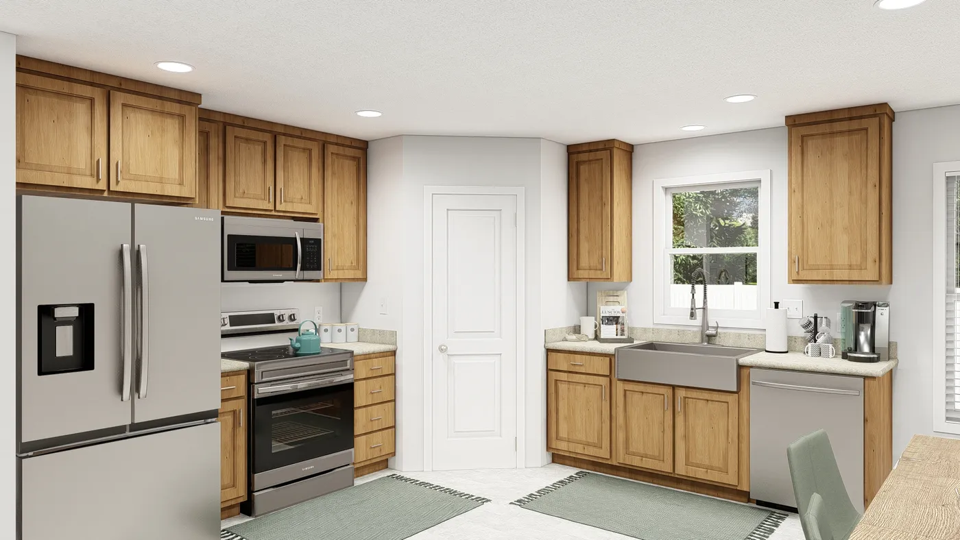 The DRM443F 44'              DREAM Kitchen. This Manufactured Mobile Home features 3 bedrooms and 2 baths.