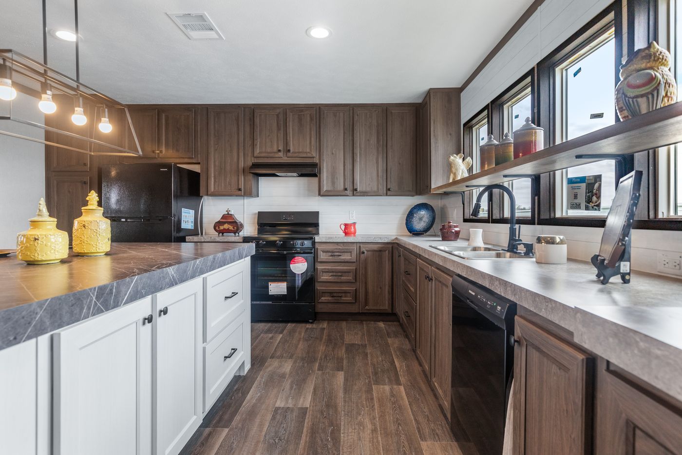 The HERCULES Kitchen. This Manufactured Mobile Home features 4 bedrooms and 2 baths.