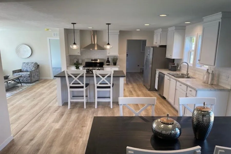 The ELM ST/5628-MS018-1 SECT Living Room. This Manufactured Mobile Home features 3 bedrooms and 2 baths.