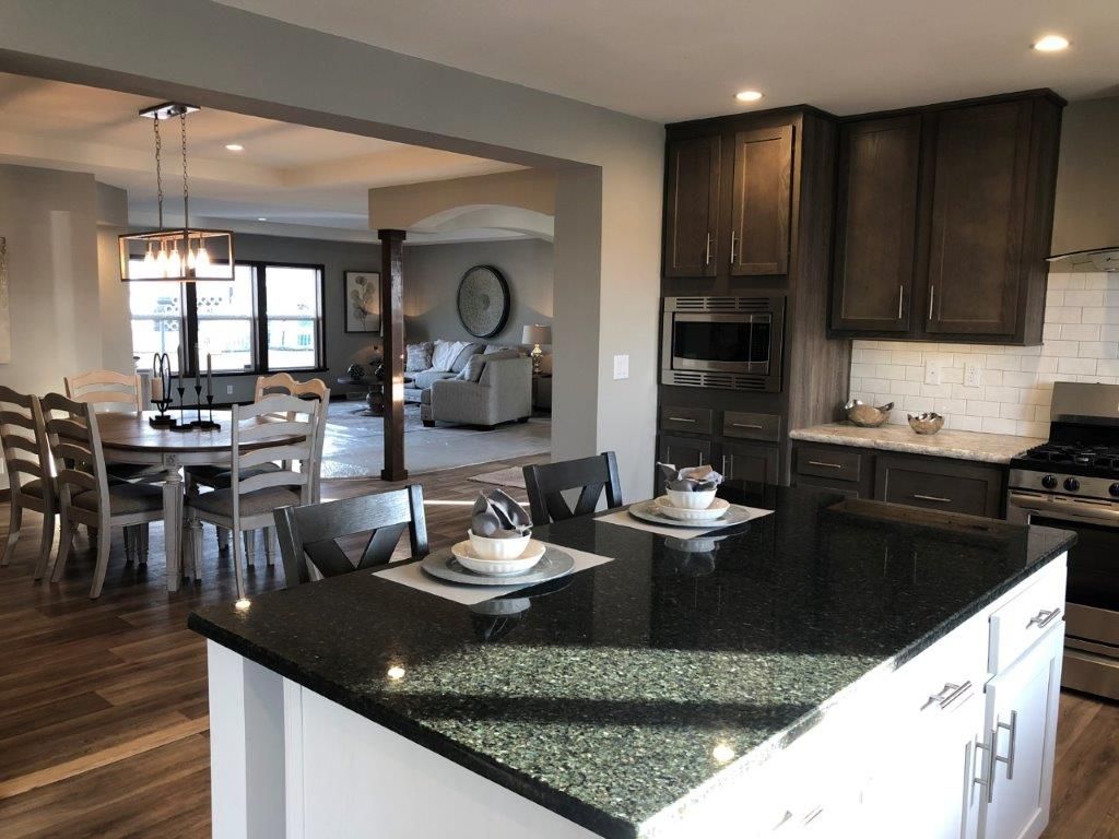 The LEGEND 572-1 MOD Kitchen. This Modular Home features 3 bedrooms and 2 baths.