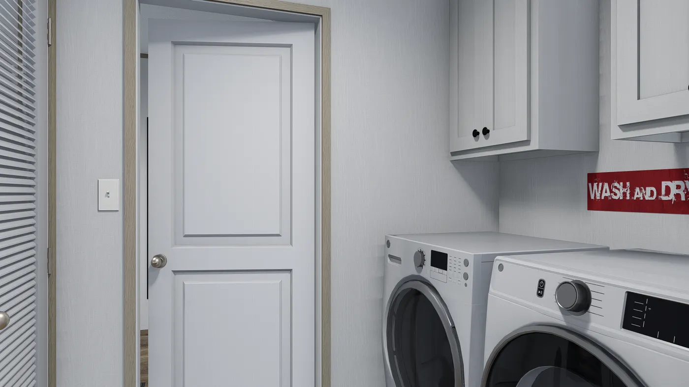 The HARTFORD Utility Room. This Manufactured Mobile Home features 3 bedrooms and 2 baths.