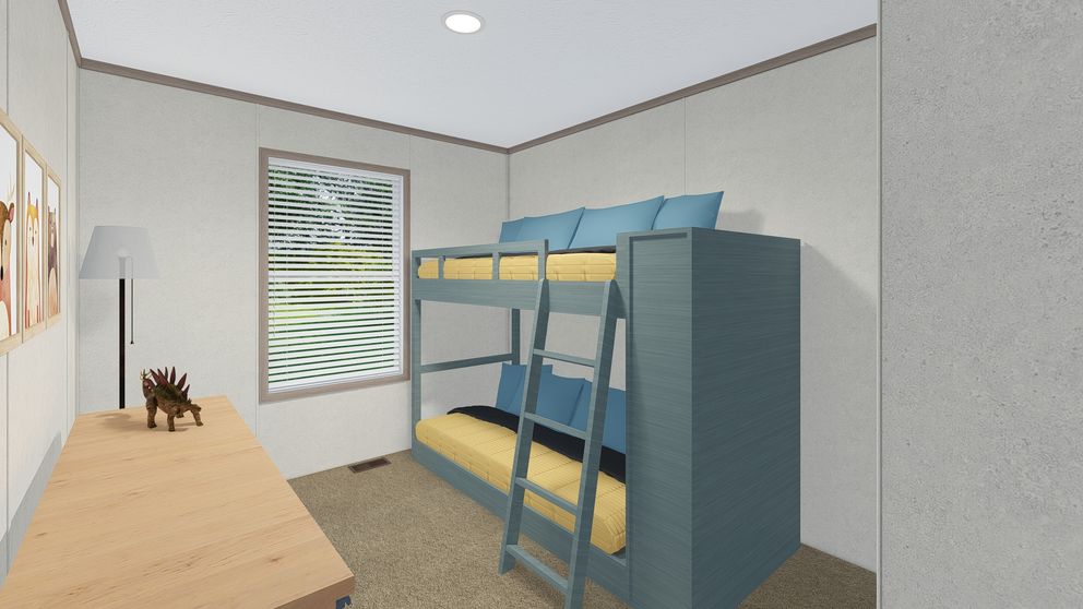 The 6028-E788 THE PULSE Guest Bedroom. This Manufactured Mobile Home features 4 bedrooms and 2 baths.