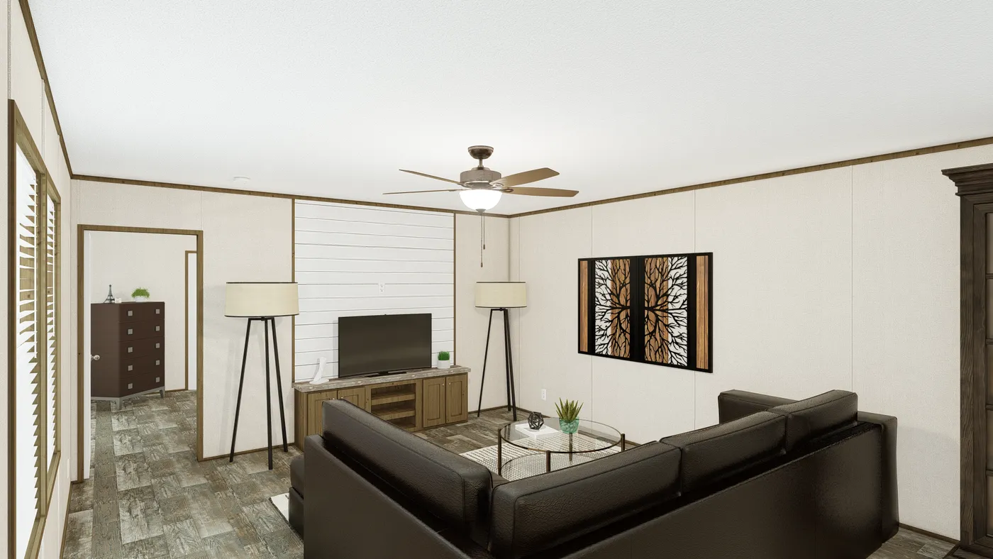 The GRAND LIVING 72A Exterior. This Manufactured Mobile Home features 3 bedrooms and 2 baths.