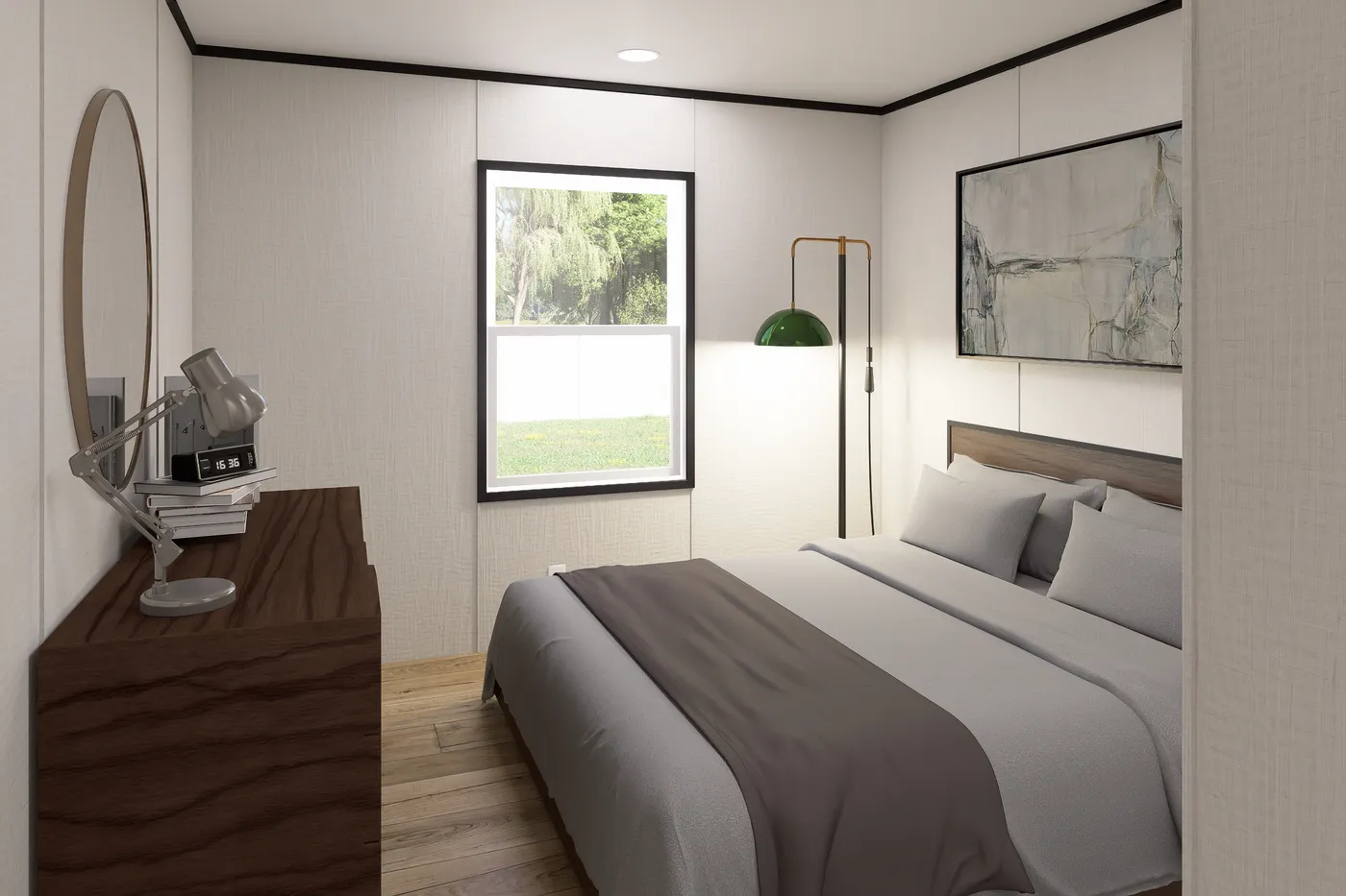 The ULTRA FLEX Bedroom. This Manufactured Mobile Home features 3 bedrooms and 2 baths.
